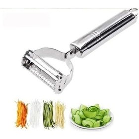 Resim Metal Saplı Çift Taraflı Meyve Sebze Soyacağı 1705a Zqb Çok Renkli 