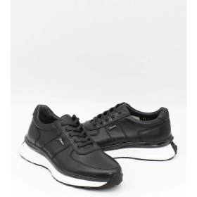 Resim Fosco 2982 Siyah Hakiki Deri Eva Taban Erkek Sneakers 
