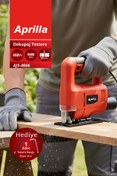 Resim Aprilla Ajs-4666 Ayarlanabilir Tabanlı Dekupaj Testere – 350W, 3000r/dak, Toz Emme Uyumlu 