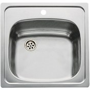 Resim Teka E50 1B (46.5 x 46.5) Paslanmaz Çelik Eviye - Mat Krom - 40109613 