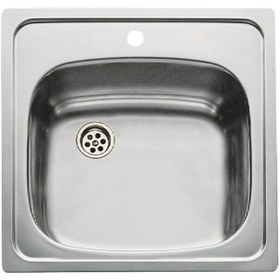 Resim Teka E50 1B (46.5 x 46.5) Paslanmaz Çelik Eviye - Mat Krom - 40109613 