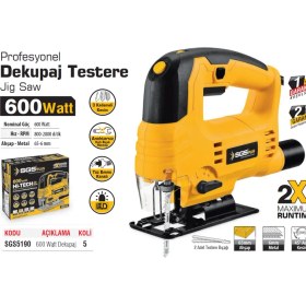 Resim Sgs 5190 Profesyonel Dekupaj Testere 600 Watt 