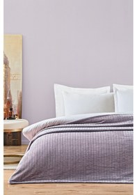 Resim Puffy Trinity Wellsoft Tek Kişilik Kül Moru Battaniye 