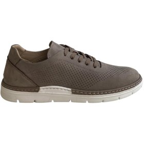 Resim Platin Nubuk Vizon Erkek Sneaker 