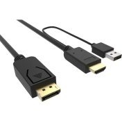 Resim Alfais 4413 HDMI To DisplayPort Çevirici Dönüştürücü Adaptör Monitör Kablosu 2 m 