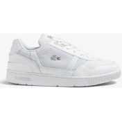 Resim Lacoste T-Clip Piqué Hakiki Deri Teksitl Erkek Beyaz Sneaker 