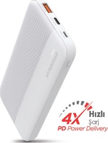 Resim Powerbank 10.000 Mah 20W Usb-C Pd + 18W Usb Hızlı Şarj Beyaz 