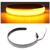 Resim Dc 12v 3w Motosiklet Annulus Dönüş Lambası Ön Led Amortisör Işık, Işık Kılavuzu 