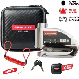 Resim Knmaster Dl510a 10 Mm Alarmlı Disk Kilidi 