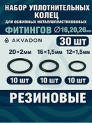 Resim Akvadon Metal-plastik Bağlantı Elemanları İçin Yüzükler Ø16, Ø20, Ø26mm 30 Adet. 348146757 