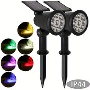 Resim Güneş Enerjili LED Bahçe Spot Işıkları, 1 Adet Enerji Tasarruflu 9 LED Peyzaj Işığı Işık Sensörü ile, Yarı Gömme Akrilonitril Bütadien Stiren Malzeme, Cilalı Kaplama, Ayrılabilir, Spot Formu, Kristal Süsleme, Açık Dekorasyon için Güneş Enerjili Lityum Pil 