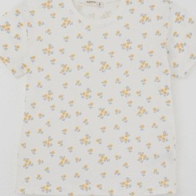 Resim Breeze Kız Çocuk Şortlu Pijama Takımı Çiçek Desenli 4-8 Yaş, Beyaz 