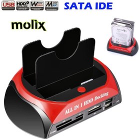 Resim Molix Harici Usb 2.0 2.5" 3.5" Ide+Sata Hdd + Docking 