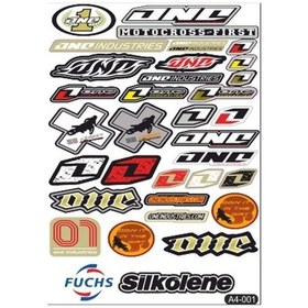 Resim A4 Sticker 001 Tek Paket Çoklu Sticker Siyah 