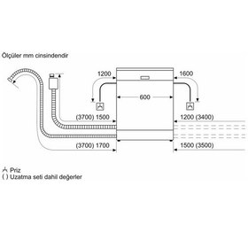 Resim Bosch SMS8YDS83T 8 Programlı 13 Kişilik Bulaşık Makinesi 