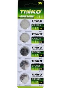 Resim Tinko CR2025 3V Lityum Düğme Pil 5'li 