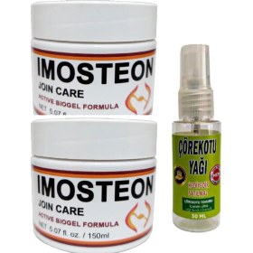 Resim Buğz Imosteon Adale Iskelet Sızıları Için Masaj ve Bakım Kremi 150 ml x 2 Ad+Çörek Otu Yağı ile 30 ml 