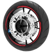 Resim Reflektif Kırmızı 4 Parçalı Keskin Jant Şeridi Sticker Çınar Extreme 