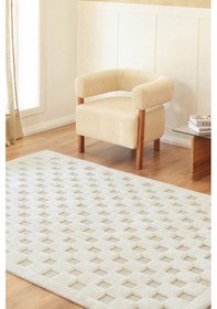 Resim Kaşmir Halı Süpersoft Joy White 80x150 CM Salon Halısı 