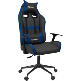 Resim Rebelx Oyuncu Koltuğu Lion Krom Ayak Mavi Renk 