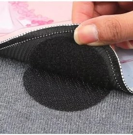 Resim Mor Salkım Home Halı Altı Kaydırmaz Cırt Bant 6 Cm Çap (4 Adet-Çift) Beyaz 