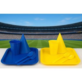 Resim The Fabrication 2'li Taraftar Plastik Tabak Sunum Tepsisi Fenerbahçe 