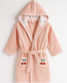 Resim Cherry Bebek & Çocuk Kapşonlu Bornoz - %100 Pamuk - 0-2 Yaş 