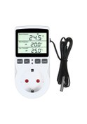 Resim Eu Standartı Isı Kontrolü Prizi - Isıtma/soğutma Modu, Zamanlayıcı, 100-250v, 16a, -40 120 C Doğruluk, Aydınlatmasız 