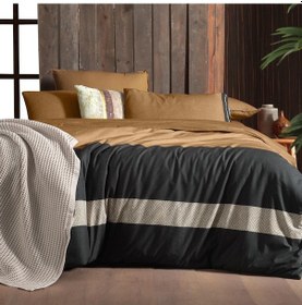 Resim Sarev Loamy Tek Kişilik %100 Pamuk Çift Taraflı Nevresim Takımı Taba Taba 