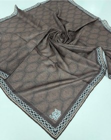 Resim Lotus Desen Eşarp - 06107 Koyu Kahve-13 
