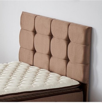 Nironyatak Rama Tek Kişilik Yatak Başlığı - 100 Cm Sütlü Kahve Kumaş Başlık