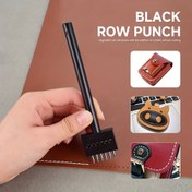Resim Siyah Punch 4'ü 1 arada Deri Delme Aracı Seti, Elde Taşınabilir Perforatör, Taşınabilir DIY Dikiş Kiti, Noel Hediye Yapımı İçin - Metal Sap, Siyah, El Sanatları Temel Gereksinimleri|Şık Siyah Tasarım|Dayanıklı Metal Yapı, Deri İşleme Araçları 