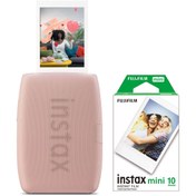 Resim Fujifilm Instax mini Link 3 Pembe Akıllı Telefon Yazıcısı ve 10'lu mini Film 