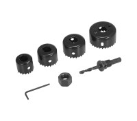 Resim Hombey M42 Çift Metal Delik Açıcı Seti 6 Parça - Metal/ağaç/plaster/pvc İçin Hızlı Temiz Kesim, Siyah 