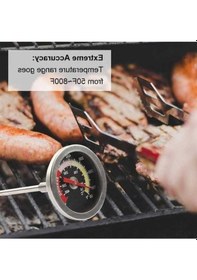Resim Trendooze Açık Hava Mangal Tütsüleme Termometre - Paslanmaz Çelik Mangal Ve Fırın İçin 
