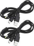 Resim ECSiNG 2 ADET 2'si 1 arada USB Veri Şarj Kablosu Şarj Cihazı Sony PSP 1000 2000 3000 ile Uyumlu Konsol Taşınabilir Yedek Veri Aktarımı ve Güç USB Kablosu Kurşun 1,2 m 