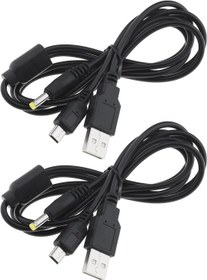 Resim ECSiNG 2 ADET 2'si 1 arada USB Veri Şarj Kablosu Şarj Cihazı Sony PSP 1000 2000 3000 ile Uyumlu Konsol Taşınabilir Yedek Veri Aktarımı ve Güç USB Kablosu Kurşun 1,2 m 