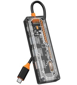 Resim Ally 5in1 Type-c To Usb3.0 + Usb2.0 2 + Type-c Pd 100w + Hdmı Çoğaltıcı Transparan Hub- 5775 