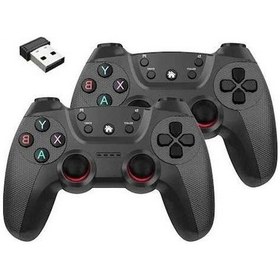 Resim Createtech Kablosuz Çiftler Oyun Denetleyicisi Linux/android İçin Oyun Kutusu Oyun Black 