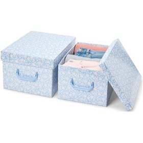 Resim 2 Adet Kapaklı Düzenleme Sandığı Mavi 