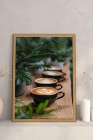Resim Kututr Coffee Moments - 3’Lü Çerçeve Görünümlü Tablo Seti 3 Ebat Seçeneği Crvs1001,Crvs1001 21 X 30 