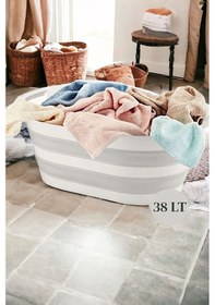 Resim Vera Bath Katlanır Çamaşır Sepeti 38 Lt Çamaşır Selesi Fma07860 Gri 