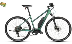 Resim CARRARO E-SPORTIVE 6.7 ELEKTRİKLİ ŞEHİR BİSİKLETİ 480H 9-V HD MAT MAVİ-YEŞİL-MOR 