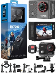 Resim AKASO EK7000 Pro 4K Su Geçirmez Dokunmatik Ekranlı Aksiyon Kamerası With 128GB Microsd Card 