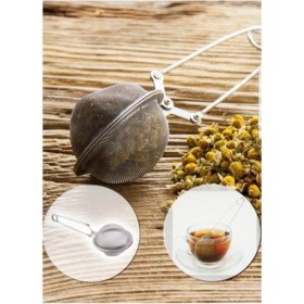 Resim 2 Adet Paslanmaz Çelik Bitki Çayı Demleme Süzgeçi 