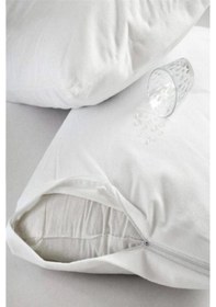 Resim Divanev Yastık Kılıflı Micro Alezi 90x190 Cm Tek Kişilik Alez Ve Alez Yastık Kılıfı Beyaz 