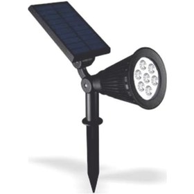 Resim 7W Solar Kazıklı Çim Armatür Yeşil Helios 