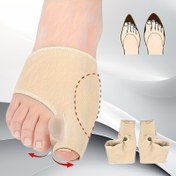 Resim 2 Adet Silikon Ayak Parmak Aralayıcı - Erkek ve Kadınlar için, Büyük Ayak Parmağı Koruyucu, Yumuşak Silikon Tasarım, Gündüz ve Gece Ayak Bakımı İçin, Bej Renkli, Sevgililer Günü, Noel Hediyesi, Diş Malzemeleri, Esnek Ayak Bakım Aleti 