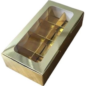 Resim Asetat Pencereli Karton Kutu 20X10X5 Cm 8 Bölmeli Kutu 10 Adet N11.5411 
