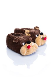 Resim Twigy Bulldog Kadın,Garson Boy Hayvanlı Panduf Kahverengi 36/41 